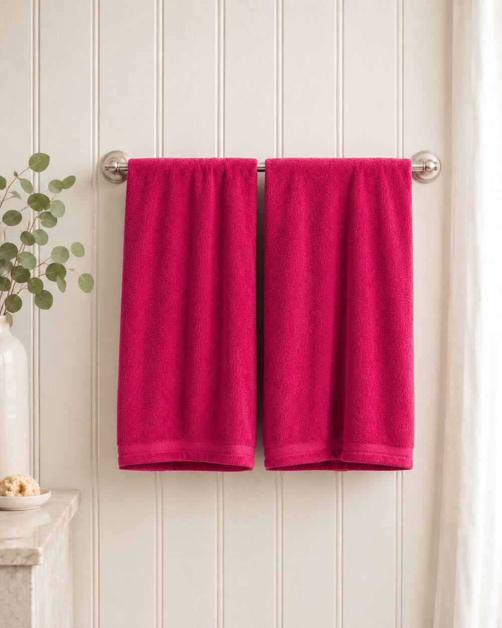 Vintage Cannon Royal Family Bath Towels Set of 2 Pink 26x46 Made USA